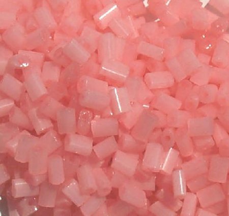 50g 5x4x2mm Milky Pink Tile Beads