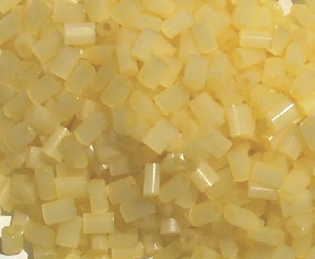 50g 5x4x2mm Milky Yellow Tile Beads