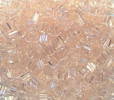 50g 5x4x2mm Transparent Lt Crystal Pink Tile Beads
