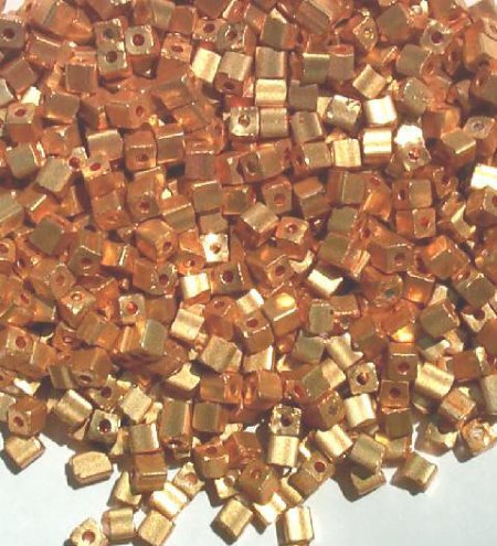50g 3x3mm Copper Gold Tiny Cubes