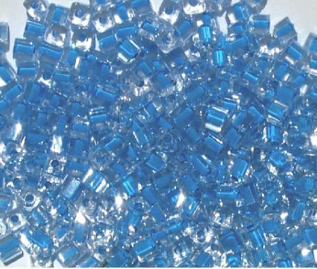 50g 3x3mm Crystal Lined Aqua Tiny Cubes