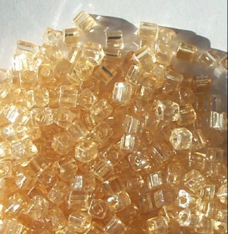 50g 4x3mm Light Topaz Lustre Tiny Cubes