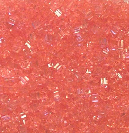 50g 2.6x2.6mm Transparent Coral Pink Tiny Cubes