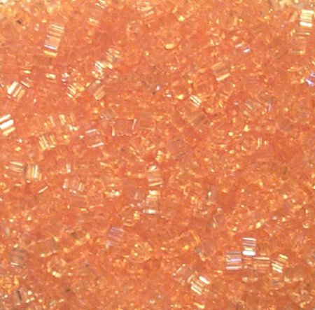 50g 2.6x2.6mm Transparent Orange Tiny Cubes