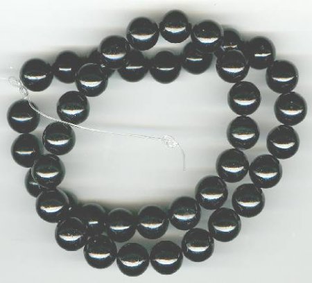 16 inch strand of 10mm Black Onyx Beads
