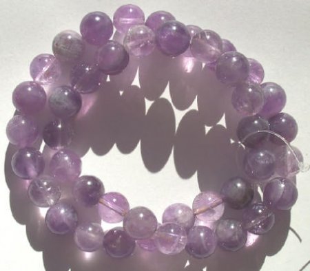 16 inch strand of 10mm Round Amethyst