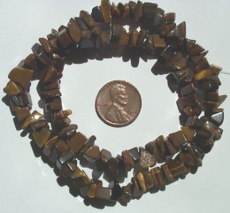 16 inch strand of Tiger Eye Chips