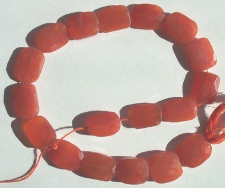 1 22x16mm Faceted Carnelian Chiclet