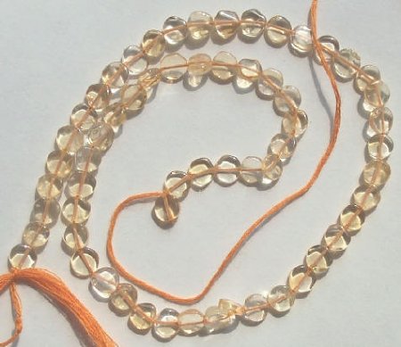 16 inch strand of 6x3mm Citrine Coins