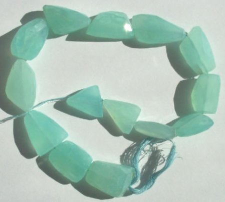 16 inch strand of Faceted Peruvian Chalcedony Nuggets