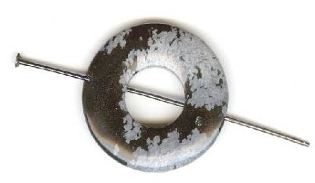 1 25mm Drilled Snowflake Obsidian Donut