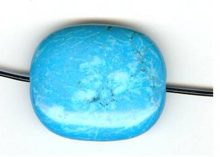 1 26x22x8mm Flat Oval Turquonite Bead