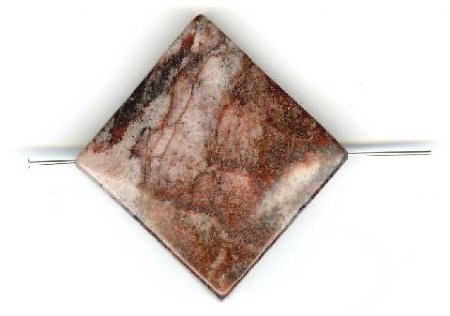 1 26x26mm Mahogany Obsidian Pinched Flat Square