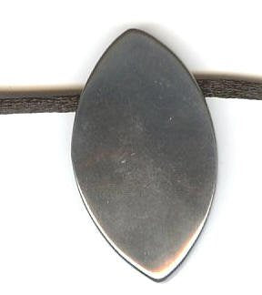1 30x20x8mm Oval Hematite Pendant