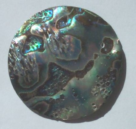 1 35mm Round Paua Pendant