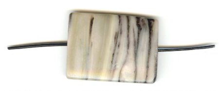 1 35x25x6mm Flat Rectangle Zebra Jasper