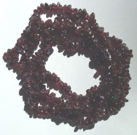 36 inch strand of Garnet Chips
