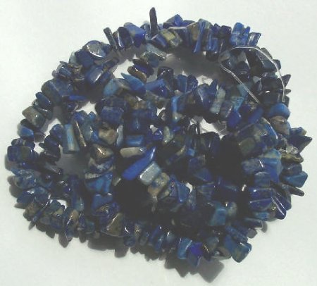 36 inch strand of Lapis Chips