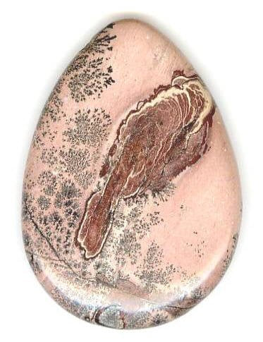 1 38x28x7mm Flat Tear Drop Leopard Skin Jasper