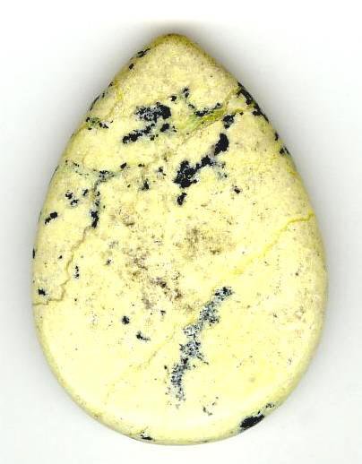 1 38x28x7mm Flat Tear Drop Yellow Turquoise