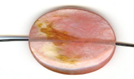 1 40x30mm Flat Oval Cherry Apple Quartz