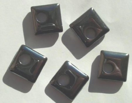 5 4x16mm Square Hematite Pendants with 5mm Hole