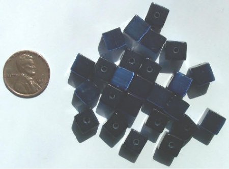 25 8mm Navy Fiber Optic Cubes