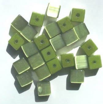 25 8mm Olive Fiber Optic Cubes