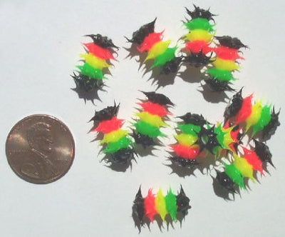 1 15x6mm Rasta Silicone Tube Bead