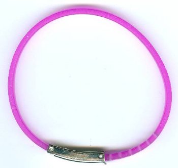 1 6x2mm Violet Rubber Slider Bracelet