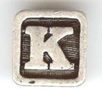 1, 9mm Silver Slider - Letter K