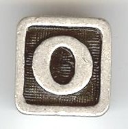 1 9mm Silver Slider - Letter O