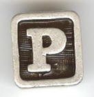 1 9mm Silver Slider - Letter P