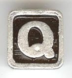 1 9mm Silver Slider - Letter Q
