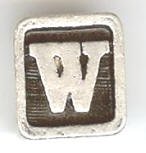 1 9mm Silver Slider - Letter W