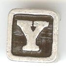 1 9mm Silver Slider - Letter Y