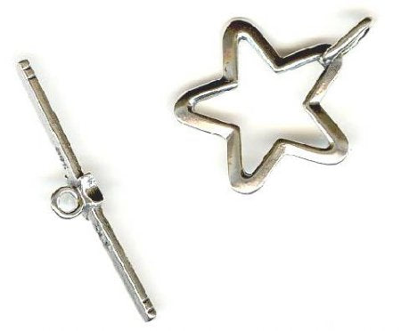 1 19mm Sterling Silver Star Toggle