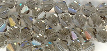 25 Black Diamond 4mm Bicone Swarovski