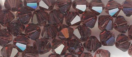 25 Burgundy 4mm Bicone Swarovski