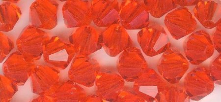 25 4mm Hyacinth Swarovski Bicone Beads