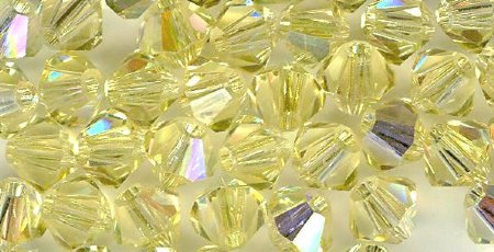 25 Jonquil AB 4mm Bicone Swarovski