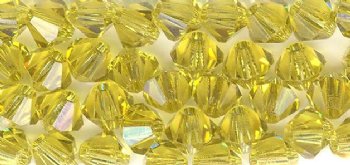 25 Lime 4mm Bicone Swarovski