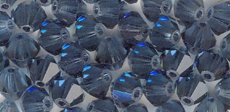 25 Montana Blue 4mm Bicone Swarovski