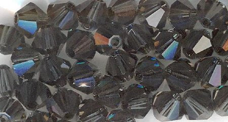 25 Morion 4mm Bicone Swarovski