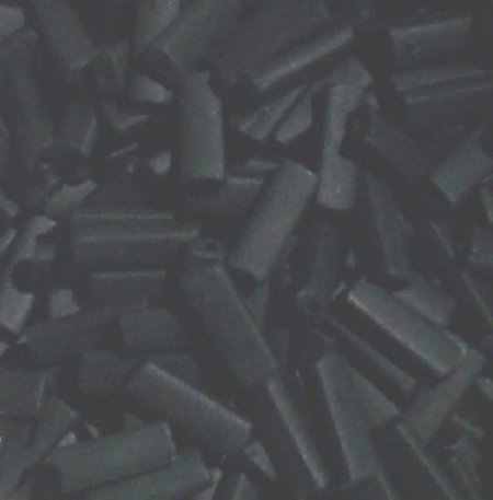 50g 10x3mm Matte Black Tile Beads