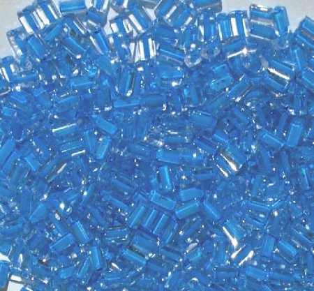 50g 5x4x2mm Aqua Lined Crystal Tile Beads