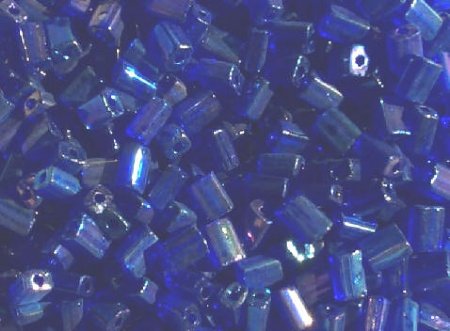 50g 5x4x2mm Transparent Cobalt AB Tile Beads