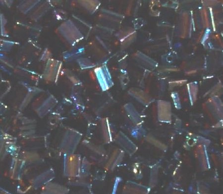 50g 5x4x2mm Transparent Dark Topaz AB Tile Beads