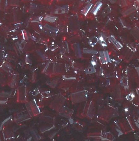 50g 5x4x2mm Garnet Lustre Tile Beads