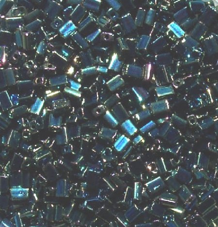 50g 5x4x2mm Metallic Green AB Tile Beads